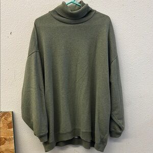 American Eagle Outfitters Green Cowl Neck Sweater Soft Knit